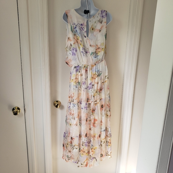Floral Silk blend flowy dress NWT - Picture 3 of 12